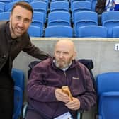 Andrew Sanders, from Aria Care’s Walstead Place, saw Brighton & Hove Albion beat Wolverhampton Wanderers 6-0 and got to meet former BHA striker Glenn Murray