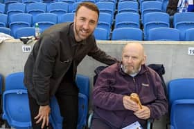 Andrew Sanders, from Aria Care’s Walstead Place, saw Brighton & Hove Albion beat Wolverhampton Wanderers 6-0 and got to meet former BHA striker Glenn Murray