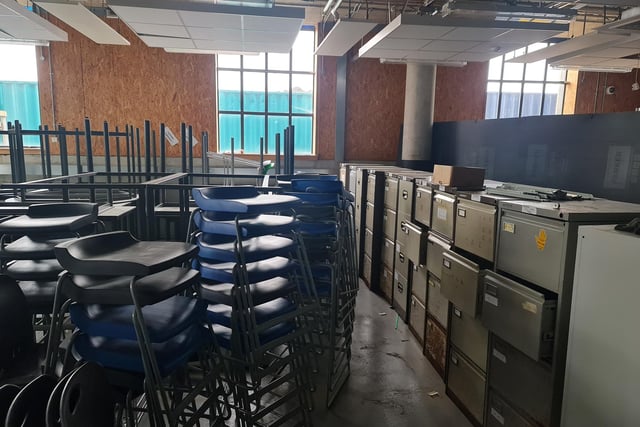Abandoned classroom, UTC. Photo: Izzi Vaughan