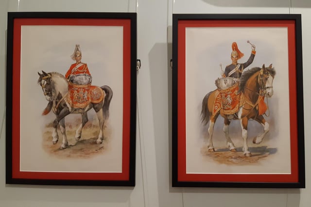Paintings by Charles Stadden, who was a trumpeter in the Royal Artillery aged 16 but was soon found to be underage