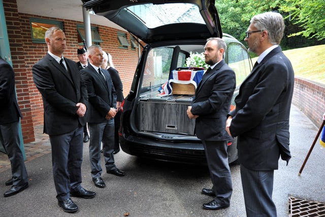 The funeral of Lewis Earl from Rustington who died aged 102