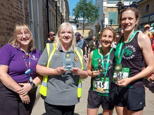Presentations at the Hastings Runners five-mile race