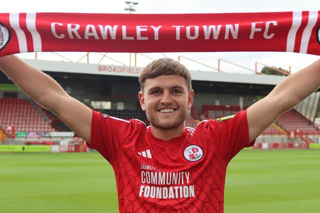 Laurence Maguire has signed on loan at Crawley Town from Chesterfield. Picture: CTFC
