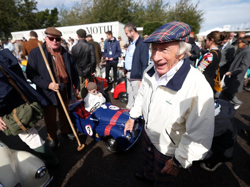 Sir Jackie Stewart during day-two of the Goodwood Revival at the Goodwood Motor Circuit in Chichester.