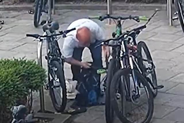 Among the crimes committed by Dean Haggerty was an incident outside Splashpoint Leisure Centre in Brighton Road – which was captured on CCTV. (Still image from Sussex Police video)