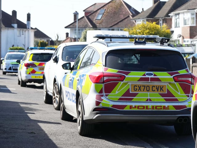 A man who was ‘negotiated’ to leave an address in Sussex has been arrested on suspicion of harassment.