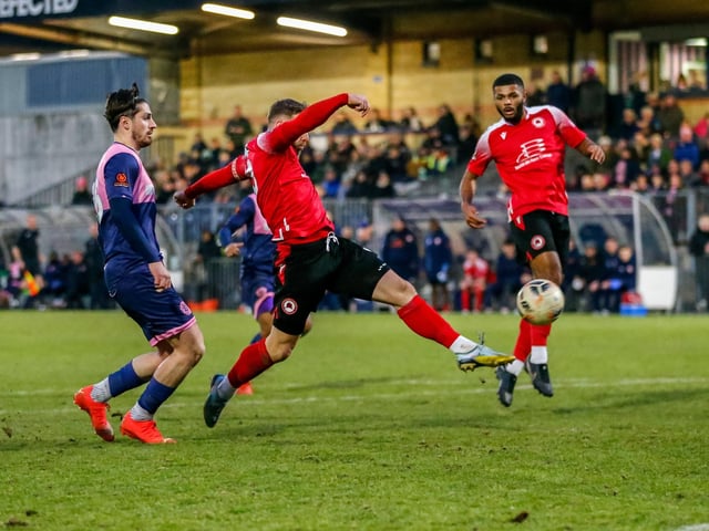 Action and goal celebrations from Eastbourne Borough's fine 3-1 win at Dulwich Hamlet in National League South