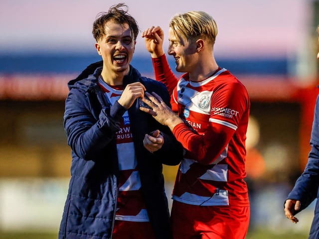 Action from Eastbourne Borough's vital win over Farnborough