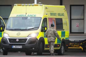 Photos from the Royal Sussex County Hospital in Brighton showed the military in action, supporting the few ambulance crews in December – helping to deliver critical patients. Photo: Eddie Mitchell
