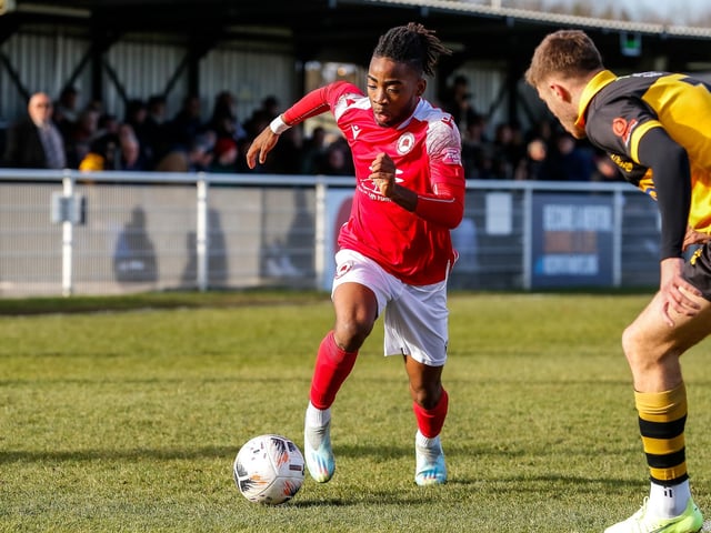 Action from Eastbourne Borough's 1-0 defeat at Cheshunt in National League South