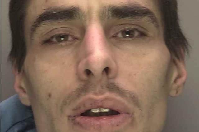 Crawley man Liam Batchelor has been jailed following a crackdown on County Lines drug-dealing. Picture courtesy of Sussex Police