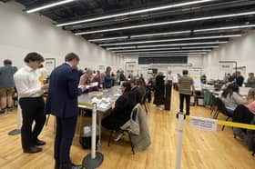 The election count in Eastbourne. Photo: staff