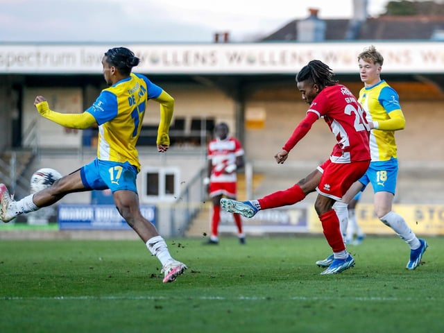 Action from Eastbourne Borough's 2-2 draw at Torquay United in National League South