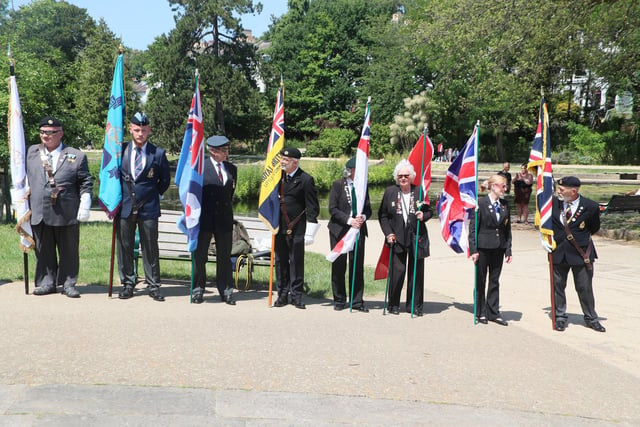 Armed Forces Day ceremony at the war memorial in Alexandra Park, Hastings. Photo by Roberts Photographic.