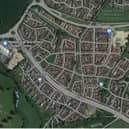 Aerial view of Wickhurst Green development south of Broadbridge Heath (Google Maps)