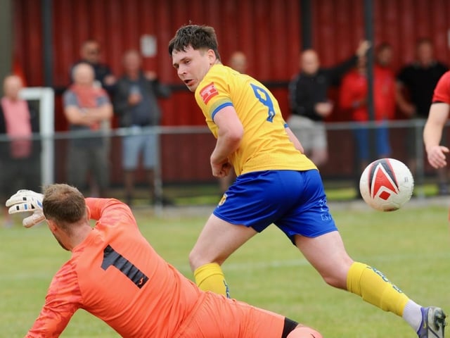 Action from a pre-season friendly between Wick and Lancing at Crabtree Park