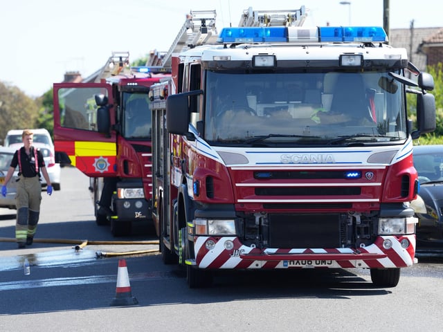 Fire service on the scene