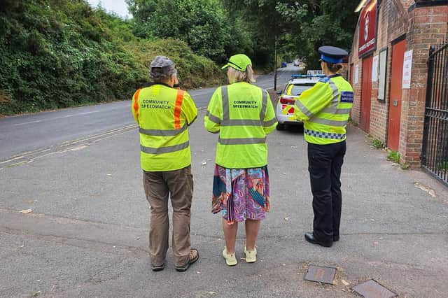 Police joined a local Community Speedwatch team yesterday (August 3) to monitor Elphinstone Road after residents complained.