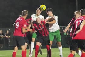 The Rocks battle at Winchester City | Picture by Lyn and Trev Sports