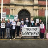 Northeye protestors outside Bexhill Town Hall. (Image credit: Keep It Reel Media)