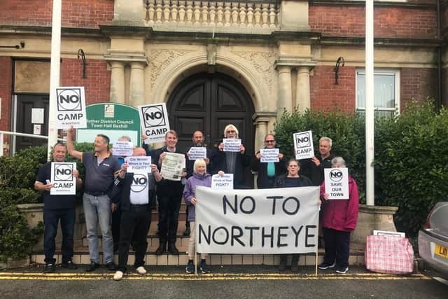 Northeye protestors outside Bexhill Town Hall. (Image credit: Keep It Reel Media)