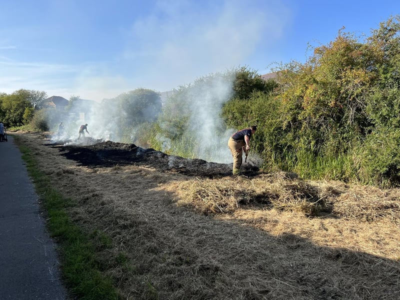 Fire by Larkspur Drive, Eastbourne