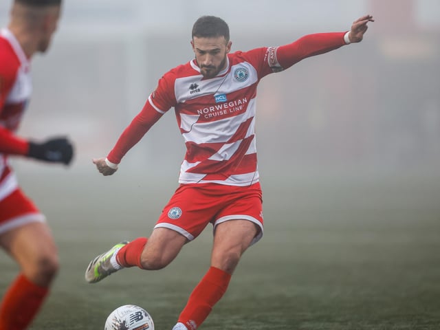 Eastbourne Borough take on Taunton Town in the fog - before the match was abandoned