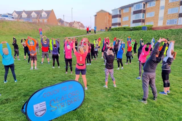 Seaford Striders C25k Group warming up for a run | Submitted picture