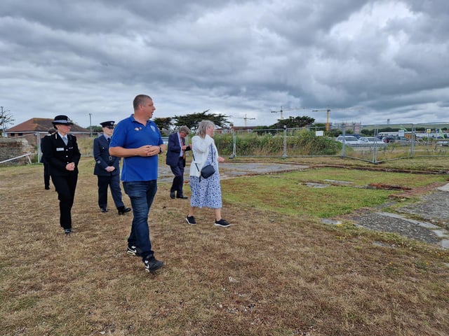 The Lord-Lieutenant of West Sussex, Lady Emma Barnard, has been given a tour of Shoreham Fort and shown the vision for the future before presenting the King's Award for Voluntary Service to the Friends of Shoreham Fort.
