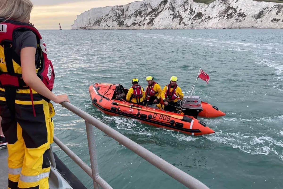 Four rescued after being cut off by tide near Beachy Head Lighthouse