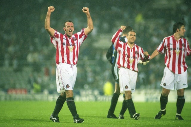 Kevin Ball, Alex Rae and Paul Butler celebrate a 2-1 win over Newcastle at St James' Park. Were you there?