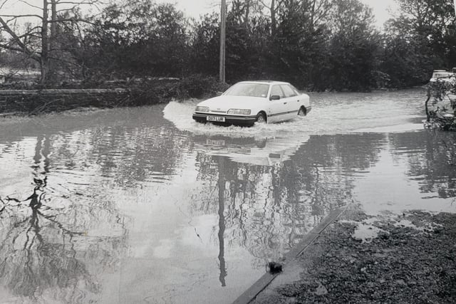 Flooding at Mock Bridge, Henfield - The Great Storm in Horsham