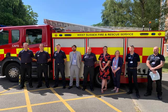 Crawley Borough Council and West Sussex Fire and Rescue Service staff at Milton Mount