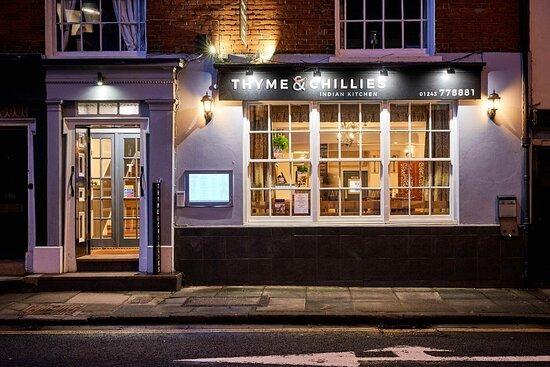 Thyme & Chillies is located at 149 St. Pancras, Chichester, PO19 7SH. It's an Indian restaurant that provides welcoming, quality and faultless service and food, according to reviewers online. It has a 4.5 stars out of 5 rating on Tripadvisor.