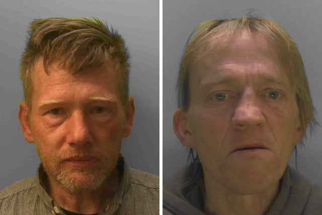 Three people have been sentenced following an operation aimed to disrupt drug-dealing in Bognor Regis. Stephen Lawson (left), Leon Stanford (right) and Kerry Grzegorz were each arrested on separate occasions in summer 2020 in connection with the possession and supply of Class A drugs. Lawson, 50, of Beach Road, Littlehampton, was sentenced to 43 months’ imprisonment; Stanford, 51, of Annandale Avenue, Bognor Regis, was sentenced to 33 months’ imprisonment; and Grzegorz, 45, also of Annandale Avenue, Bognor Regis, was sentenced to 22 months’ imprisonment, suspended for two years. They came to attention after a local PCSO raised concerns about drug-dealing at hot spots in the town centre. In response to this, Sussex Police’s Tactical Enforcement Unit (TEU) carried out high visibility and plain-clothed patrols aimed to crack down on the issue. On June 3, 2020, Stanford was arrested after TEU officers found him in possession of four wraps of low purity crack cocaine and four wraps of low purity heroin, as well as a wallet containing £255 cash, in Hothampton car park. On June 27, 2020, police in plain clothes witnessed suspicious activity in Crescent Road. Stanford and Grzegorz engaged with two unknown men and were subsequently searched. The search was negative and they were allowed on their way. However, just 30 minutes later, the pair were seen in a secluded area of Hotham Park interacting with another man, identified as Lawson. All three were stopped by TEU officers, and 143 wraps of crack cocaine and heroin as well as £745 cash were located. All three were arrested on suspicion of possession with intent to supply Class A drugs. Then on July 2, 2020, police received a tip-off about drug-dealing in Waterloo Square. Local Neighbourhood Policing Team officers attended, and found Stanford and Grzegorz both in possession of disposable coffee cups, which contained a total of approximately 200 wraps of suspected Class A drugs. Stanford also had £640 cash on him. The West Sussex Community Investigation
