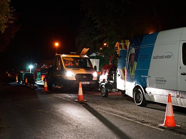 The outage, caused by a burst water pipe on Wannock Road in Polegate, happened on Wednesday evening (July 5), with South East Water called to the area to try and fix the burst.