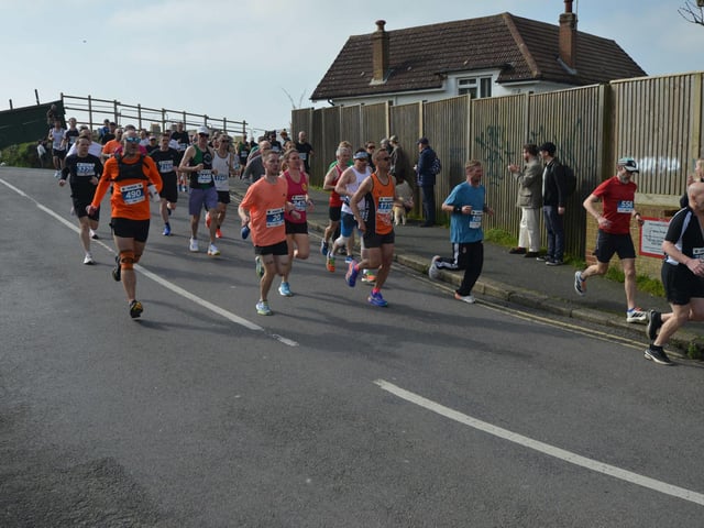 Action in the 2026 Hastings Half Marathon