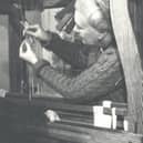 Hilary and Barbar setting up loom (used in The Lady 1951)