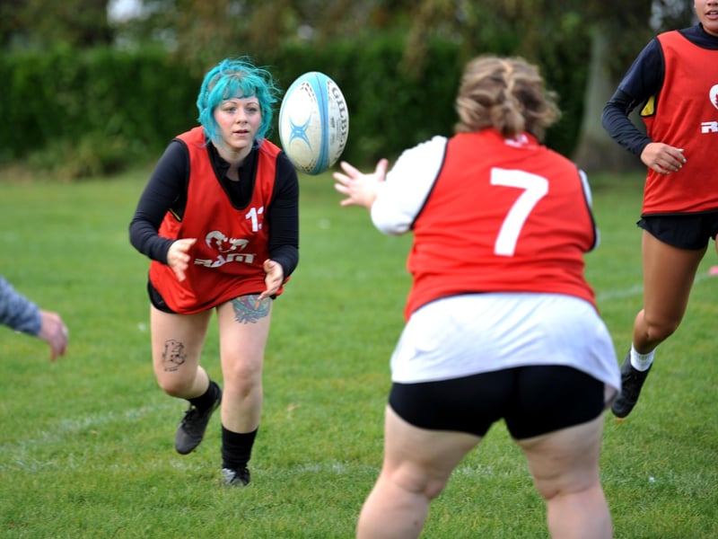 Olympic gold medal winning hero and TV personality Sam Quek attended Hove R.F.C for one of the RFU’s ‘Inner Warrior’ camps. SR23101602Photo by S Robards/Nationalworld