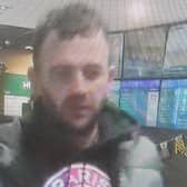 Police are appealing for information after a vehicle was reported stolen in the Meads area of Eastbourne on March 15 and are appealing for the identity of this man who may help with their enquiries. Picture: Sussex Police