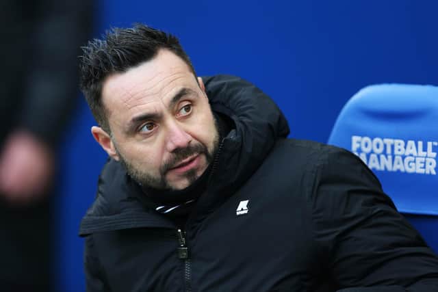 Roberto De Zerbi’s side are still in contention for European football next season, sitting six points off a Europa League qualifying spot in seventh place. (Photo by Steve Bardens/Getty Images)
