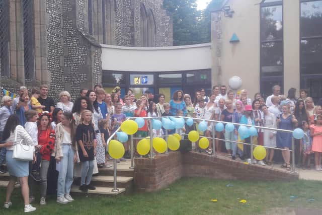 Chichester’s Ukraine refugees and area residents came together to celebrate Ukraine’s 31st Independence Day with food, songs and speeches.