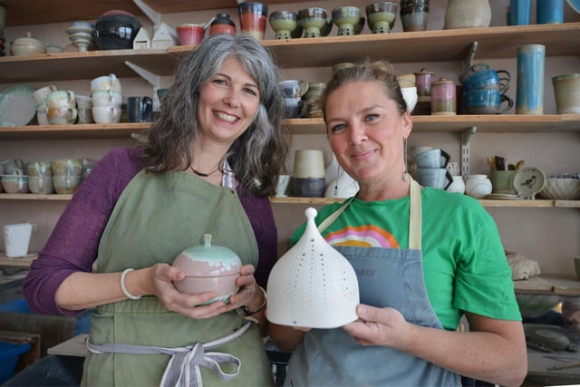 The Mudworks Ceramics Studio in St Leonards.
L-R: Isabella Campi and Chantelle Duncan