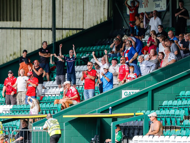 Action from Eastbourne Borough's National South visit to Yeovil