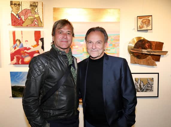 L-R Steve Norman from Spandau Ballet and Coronation Street's Brian Capron - pic by Stephen D Lawrence, Southern News and Pictures Ltd