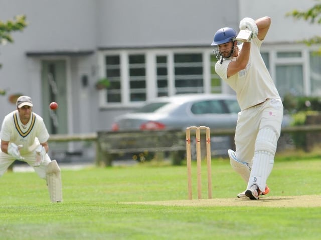 Action between Broadwater CC and Goring CC in Division 4 West of the Sussex Cricket League