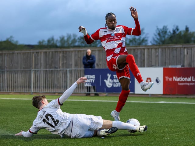 Action from Eastbourne Borough's 0-0 draw at Truro City