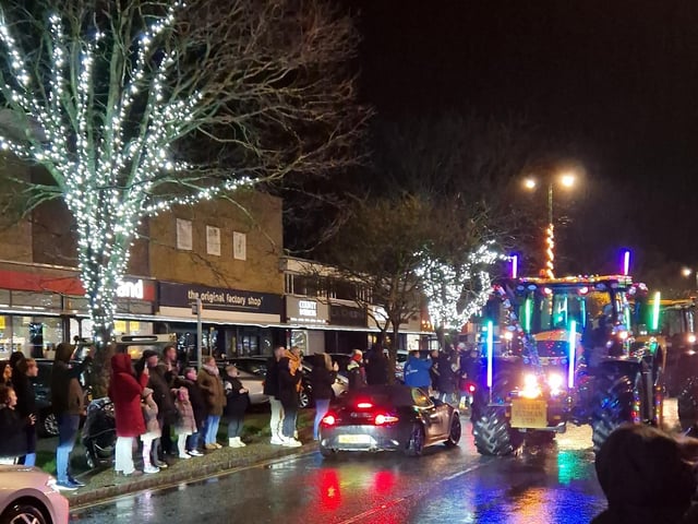 The Arundel Illuminated Tractor Run 2025 in Rustington, which it was visiting for the first time