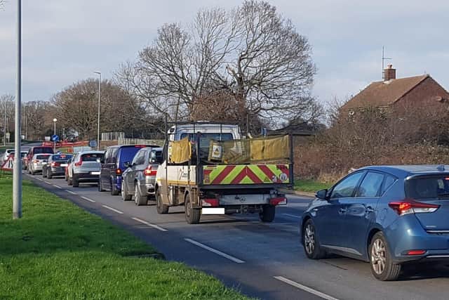 Traffic delays in Willingdon