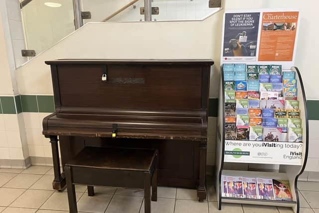 The piano in the foyer at Horsham train station - Govia Thameslink Railway are looking to find it a new home